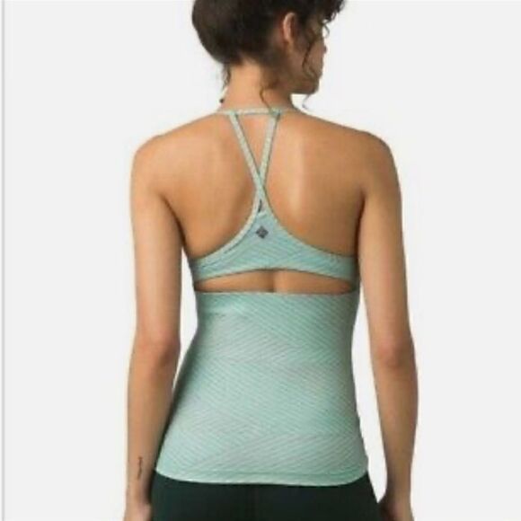 NWOT PRANA Wonder Often Striped Tank Top Teal
Blue Open Back Women's Size Small - Picture 2 of 7